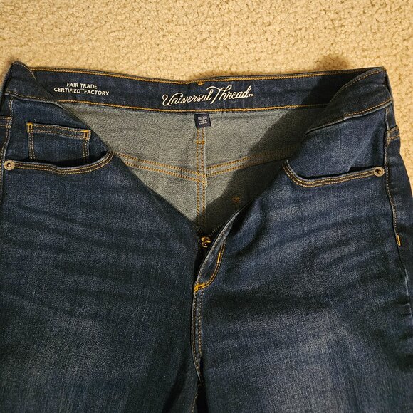 Universal Thread Dark Wash High Rise Skinny Jeans Women Size 10S - Picture 5 of 5